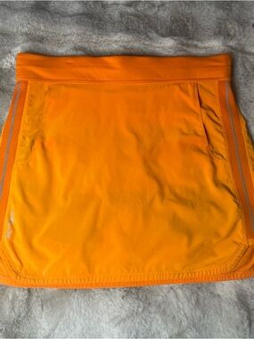 RLX Ralph Lauren Skirt Skort MED Orange Tennis Core Pickleball Golf Pull On-0180